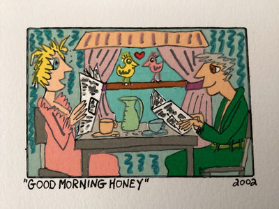 James Rizzi - Good Morning Honey 2002, 2D Flat Print, Overrun, Farblithografie