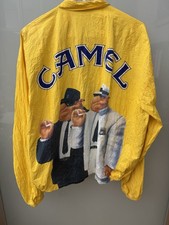 1992 Rare Camel Cigarettes Smoking Joe Yellow Windbreaker Vintage Jacket-used