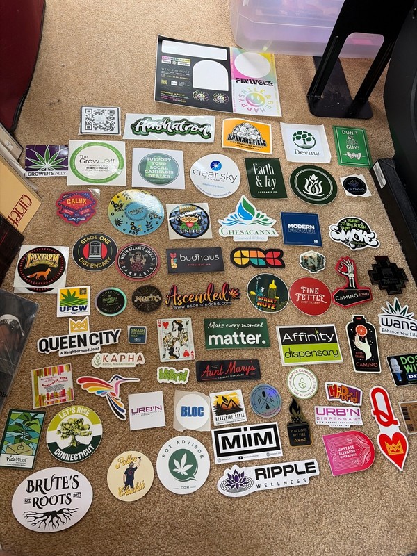 Over 66 different 420 Cannabis Marijuana Weed Stickers