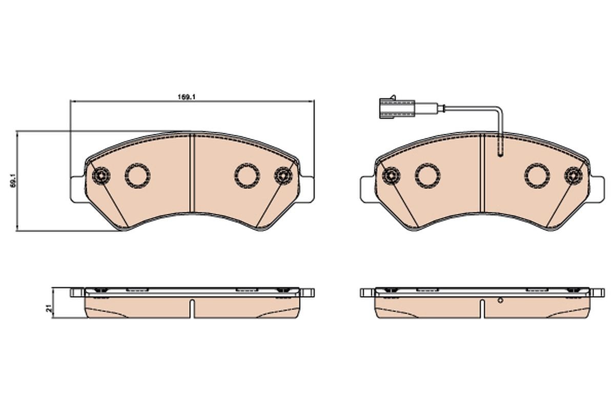 Plaquettes de frein GDB2069 TRW pour FIAT | Haute friction et freinage puissant