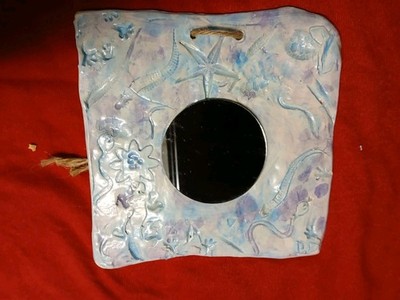 Original Hand Made Mirror Textured Art Wall Hanging 