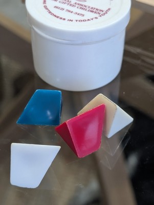 VTG PYRAMID 4 PIECE PUZZLE SMALL NOVELTY BRAIN TEASER MIND BENDING TRICK TOY #2