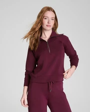 Best Seller SPANX AirEssentials® Half Zip, Plum Berry
