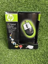 Black HP Optical Wheel Mouse USB Wired M-UAE96 - NEW OLD STOCK