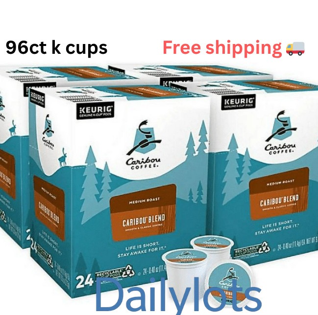 Caribou Coffee Caribou Blend K Cup Pods 96ct Medium Roast older stock