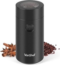VonShef Electric Coffee & Spice Grinder, for Espresso Beans, Nuts & Grains.