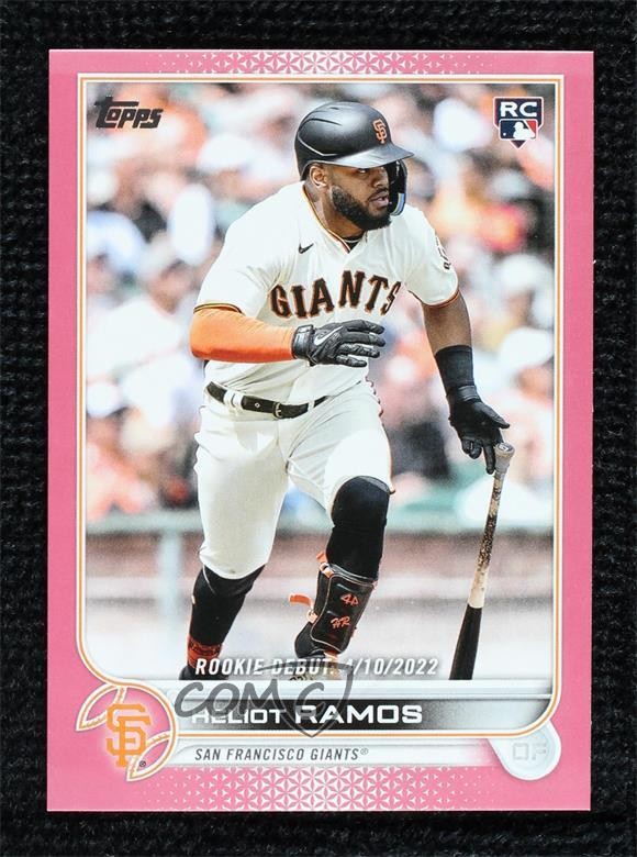 2022 Topps Update Debut Mother's Day Hot Pink 47/50 Heliot Ramos Rookie RC 0m89