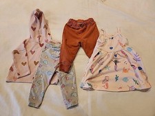 Garanimals Girls Size 12 Months Lot Of 4 Dress, Hoodie, and Two Pair Pants