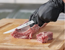 Victorinox 6" Boning Knife Extra Narrow Blade Semi-flexible Black 5.6203.15 Fibr