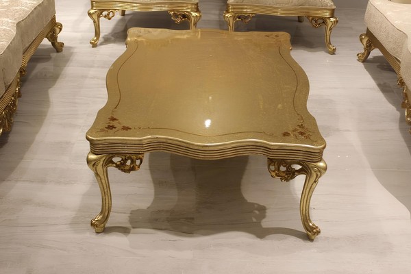 Couchtisch Wohnzimmertisch Gold Luxus Couchtische Beistelltisch Sofatisch Neu-image