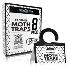 Clothing Moth Traps - 8 Pack - Non Toxic Moth Traps for Clothes with Pheromone A