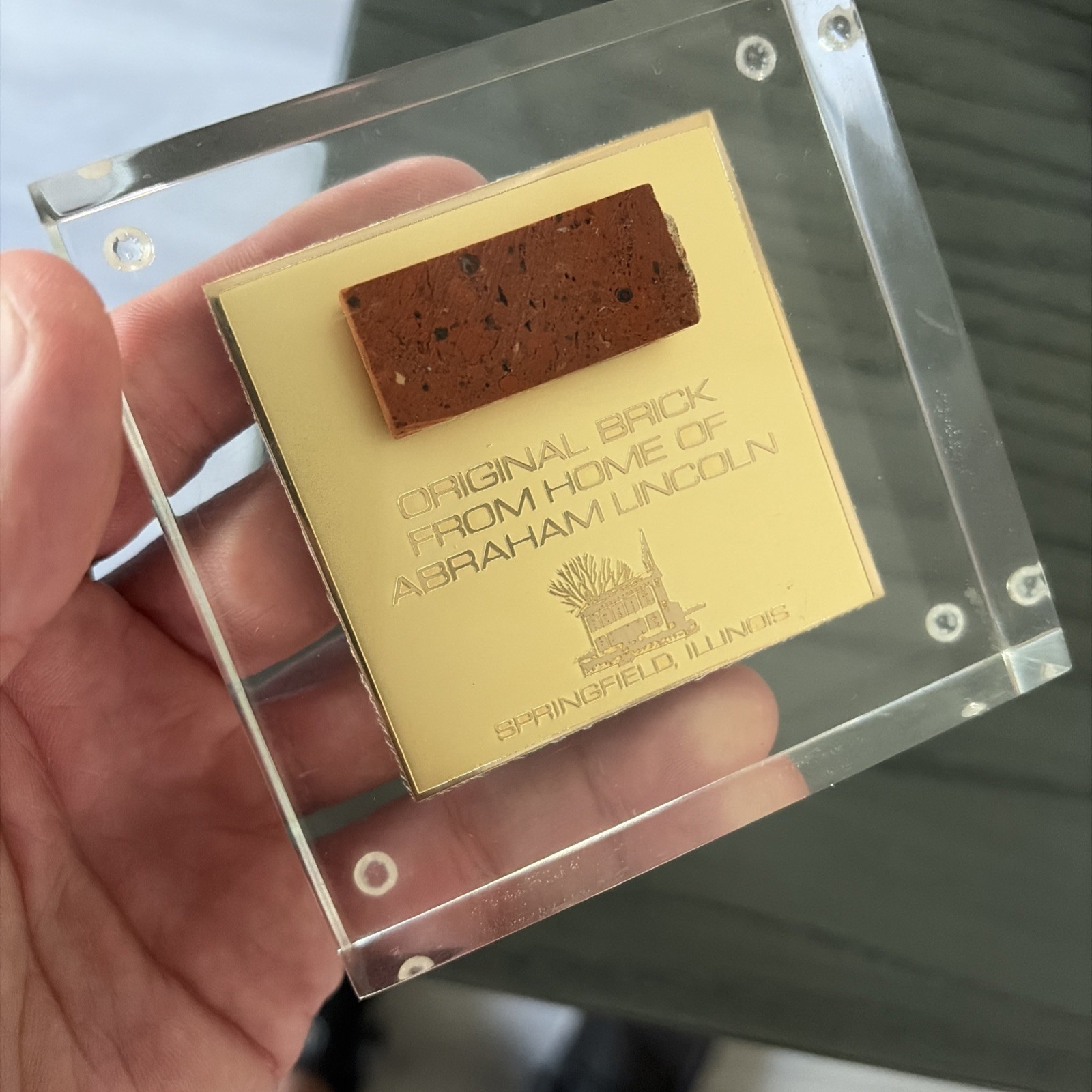 Original Brick From The Home of ABRAHAM LINCOLN In GLASS CASE RARE | eBay