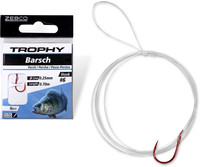 Zebco #6 Trophy Barsch Vorfachhaken Rot Vorfach: 70Cm