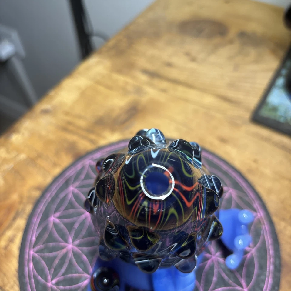 Jamsologlassworks 10mm Wigwag/blue Elder Shroom God Rig heady glass - Image 3 of 4
