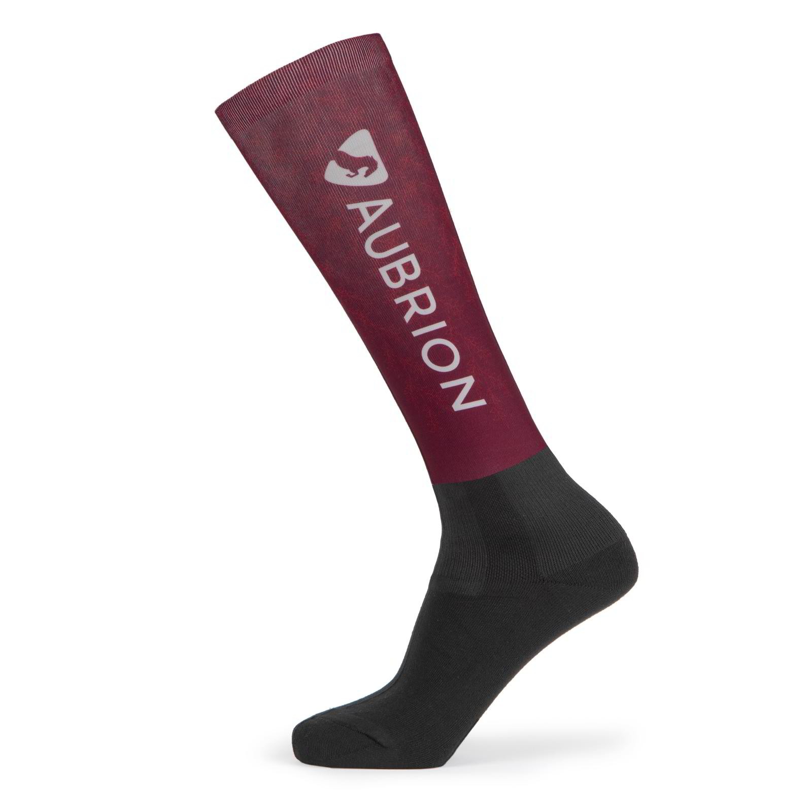 Shires Aubrion Hyde Park Cross Country Socks - Red Leaf
