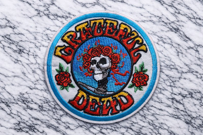 GRATEFUL DEAD BERTHA SKULL EMBROIDERED IRON ON PATCH 3.5'' FREE SHIPPING