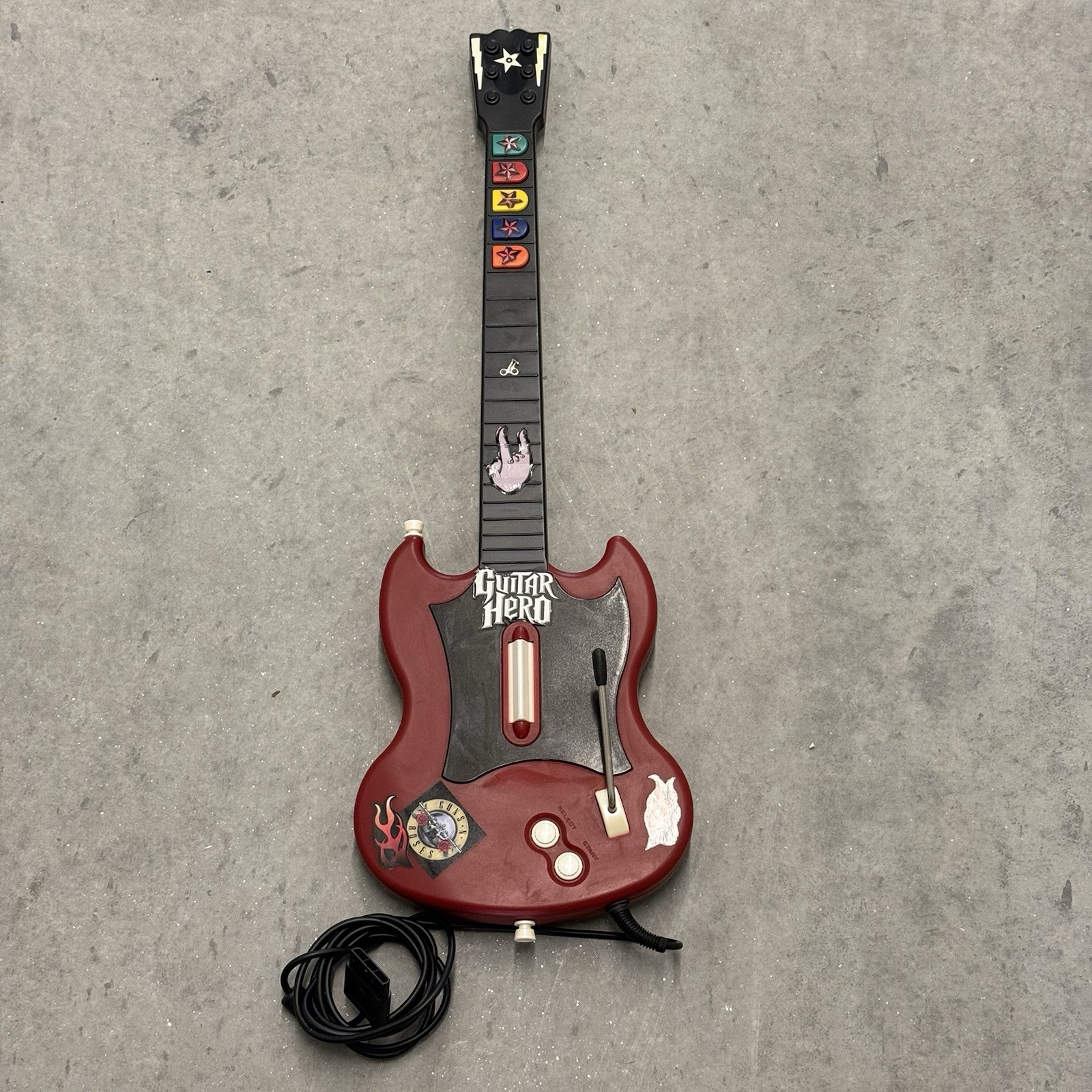 GUITAR HERO PS2 Gibson RED Octane Wired Controller PlayStation 2 Untested