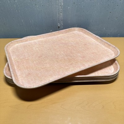   Lot of 5   Cambro Camtray Pink/Mauve Cafeteria/Lunch/Serving Tray 18  x 14  L2