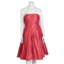 *SALE!* NWT $680 Carmen Marc Valvo Coral Full Cut Cocktail Party Dress sz 10 New