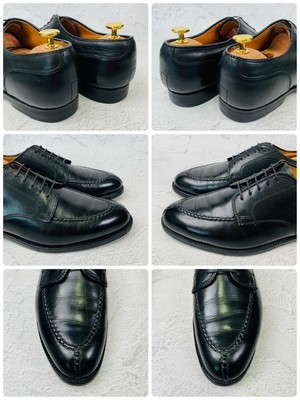 Alden 961 V-Tip Wingtip Leather Sole Black US9 Auth From
