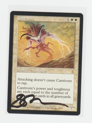 Magic the Gathering ~  Cantivore ~ M/NM ~ Odyssey ~ Signed by Artist #1