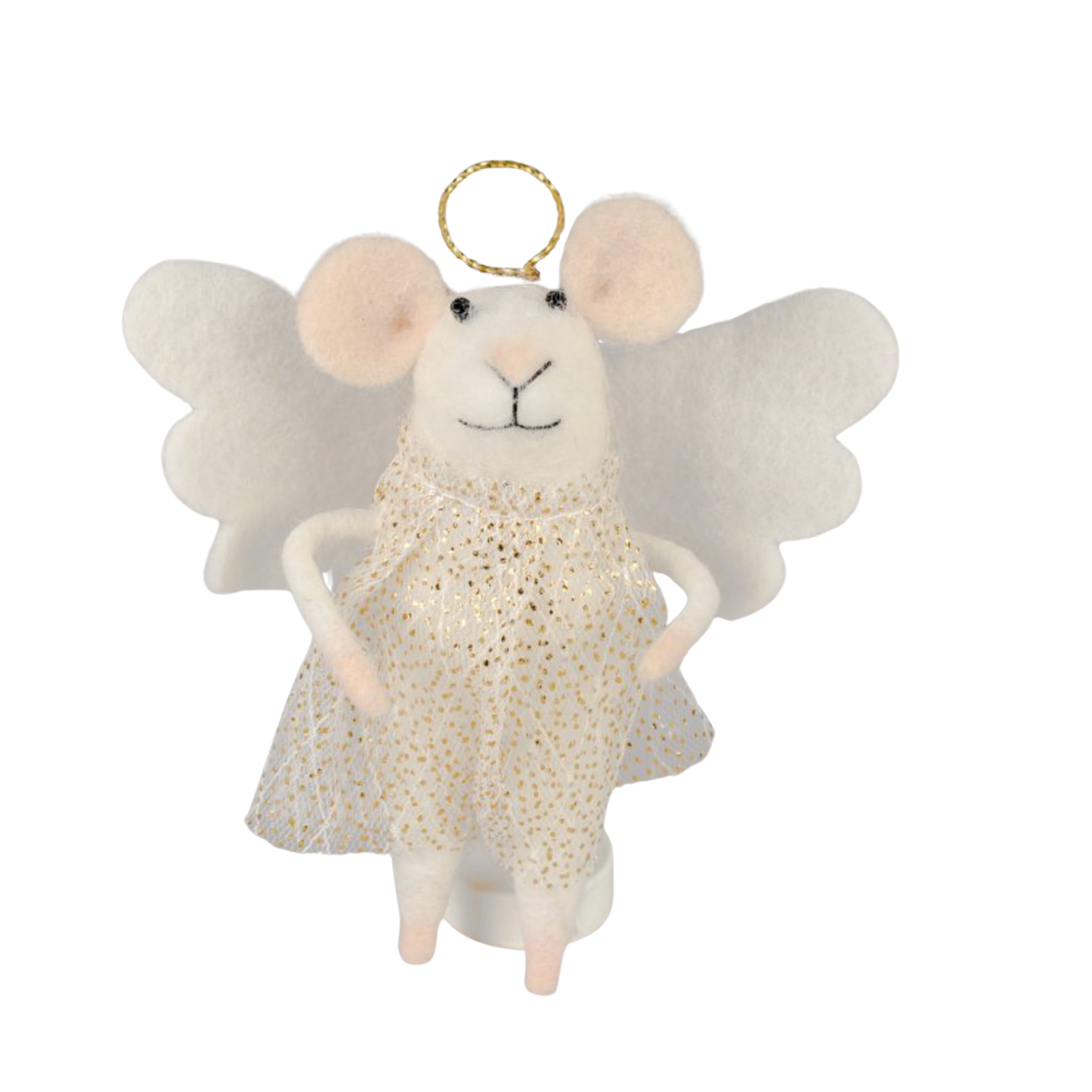 Felt Angel Mouse Hanging Christmas Tree Decoration by Originals Quirky Ornament