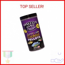 Omega One Super Color Sinking Cichlid Pellets, 2mm Large Pellets, 9 oz