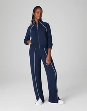 SPANX AirEssentials® Pique Straight Leg Pant - Timeless Navy - Best Seller