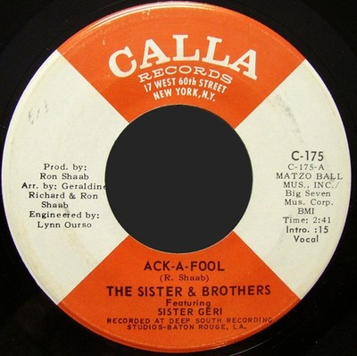 The Sister & Brothers - Ack-A-Fool / Chained, 7'', (Vinyl)