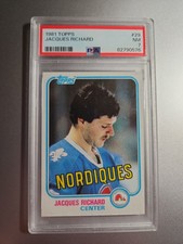 Jacques Richard Quebec Nordiques 1981 Topps #29 PSA 7