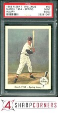1959 FLEER TED WILLIAMS #50 MARCH 1954 SPRING INJURY PSA 9 (OC)