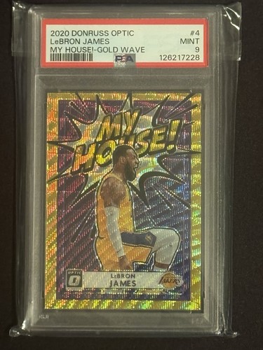 LeBron James [Gold Wave] #4 2020 Panini Donruss Optic My House card