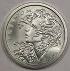 Freedom Girl Silver Bullet Silver Shield .999 Fine Round 1 oz