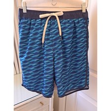 Fair Harbor Mens Performance Wave Print 8" Swim Trunks Undershorts S