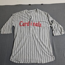 Promo St. Louis Cardinals 2017 1/2 Sleeve Gray Pinstripe T-Shirt