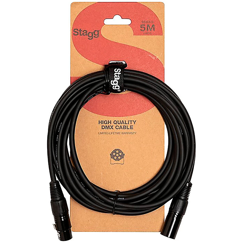 Stagg DMX cable XLRXLR mf 16 ft Black 4490₽