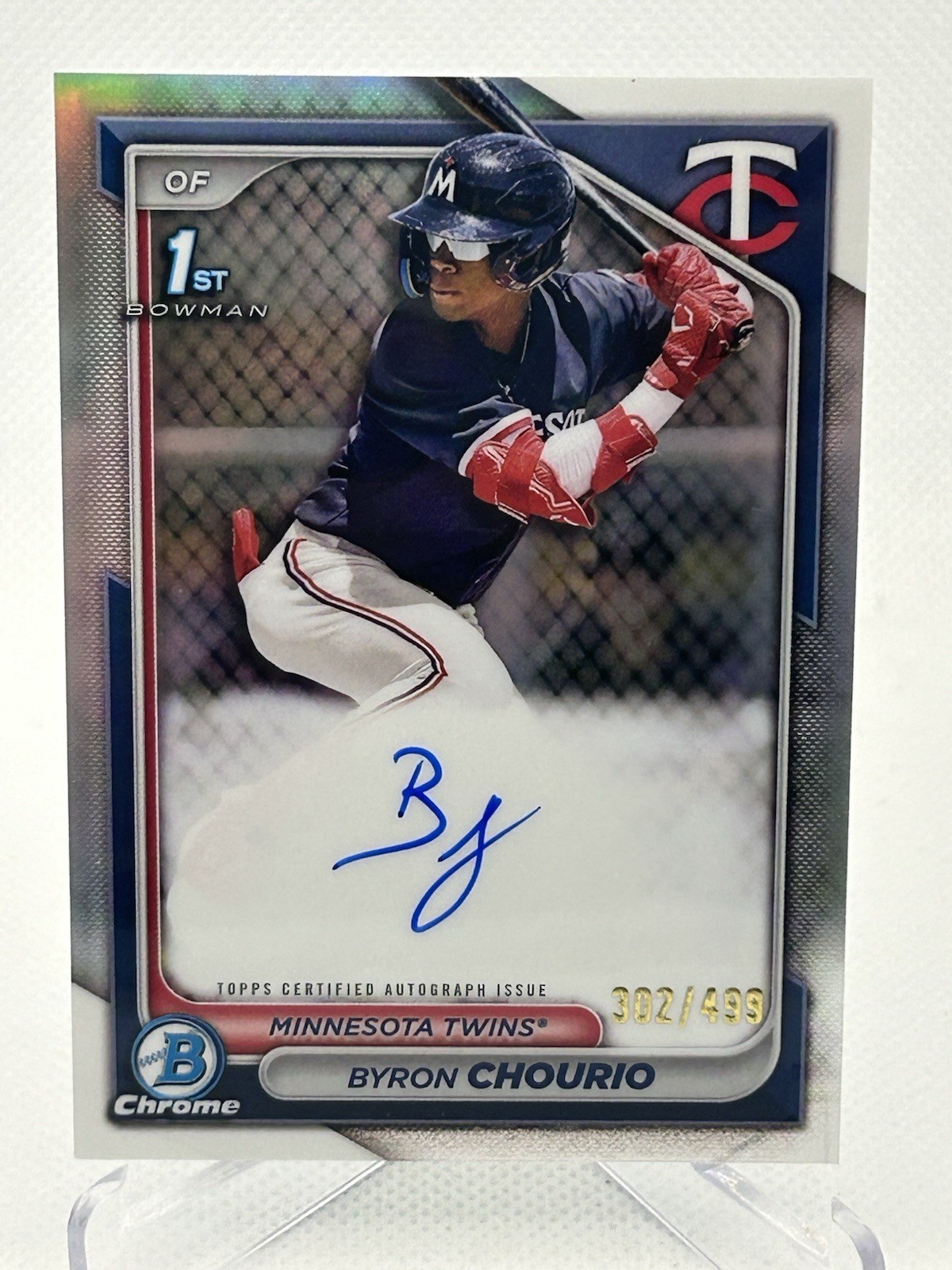 2024 Bowman Chrome Prospect Autographs Refractor #CPABCH Byron Chourio Auto /499