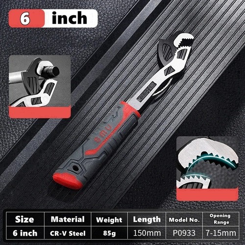 6–12 Inch Universal Self-Locking Adjustable Wrench CR-V Plumber Multi ...