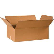 PARTNERS BRAND 24x14x8 Flat Corrugated Boxes, , 24L x 14W 8H, Pack of 20