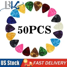 50 Pcs Mixed Plectrums Guitar Picks Plectrums For Bass,Electric,Acoustic Guitars