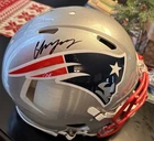 New England Patriots Christian Gonzalez Certified Full Sized Autographed Helmet