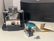 Vintage Polaroid Land Camera 101 Automatic w/ Leather Case - Untested Clean