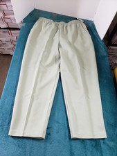 Briggs Dress Pants Size 18 Womens Green Elastic Waist Work Stretch Pull On NWT