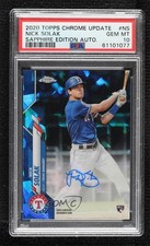 2020 Topps Chrome Update Sapphire Edition Nick Solak PSA 10 GEM MT Auto 07b3