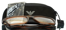 EMPORIO ARMANI EA3206 5044 Brown Crystal Mens Rectangle Eyeglasses 56-18-145