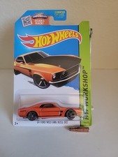2013 Hot Wheels 69 Ford Mustang Boss 302 Orange Hw Workshop Bent Card Corners