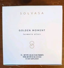 Solvasa Golden Moment Turmeric Elixir, 15 packets