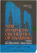 Hans Schmidt-Isserstedt - Signed NDR Orchestra Program Cover Page