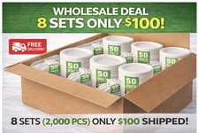 8 Boxes Disposable Kitchen Suppl Party Plates Bulk Deal  Only $100 Free Shipping