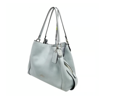Coach Edie Turnlock Ice Blue Triple Compartment Shoulder Bag | eBay